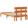 vidaXL Cadre de lit Marron 90 x 190 cm Bois de pin massif