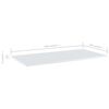vidaXL Panneau de biblioth&egrave;que 4 pcs blanc brillant bois d&rsquo;ing&eacute;nierie