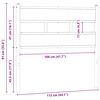 vidaXL T&ecirc;te de lit de remplacement ch&ecirc;ne marron 107 cm acier et bois d'ing&eacute;nierie