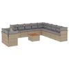 vidaXL Salon de jardin avec coussins 12 pcs beige r&eacute;sine tress&eacute;e