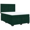 vidaXL Sommier &agrave; lattes de lit et matelas Vert fonc&eacute; 140x200cm Velours