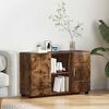 vidaXL Buffet avec &eacute;tag&egrave;re FLORIN Ch&ecirc;ne fum&eacute; 88,5 x 30,5 x 55,5 cm