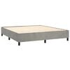 vidaXL Sommier &agrave; lattes de lit et matelas Gris clair 180x200cm Velours