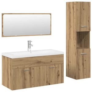 vidaXL Ensemble de meubles salle de bain 4 pcs bois d'ing&eacute;nierie