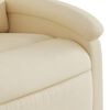 vidaXL Fauteuil inclinable de massage &eacute;lectrique cr&egrave;me tissu