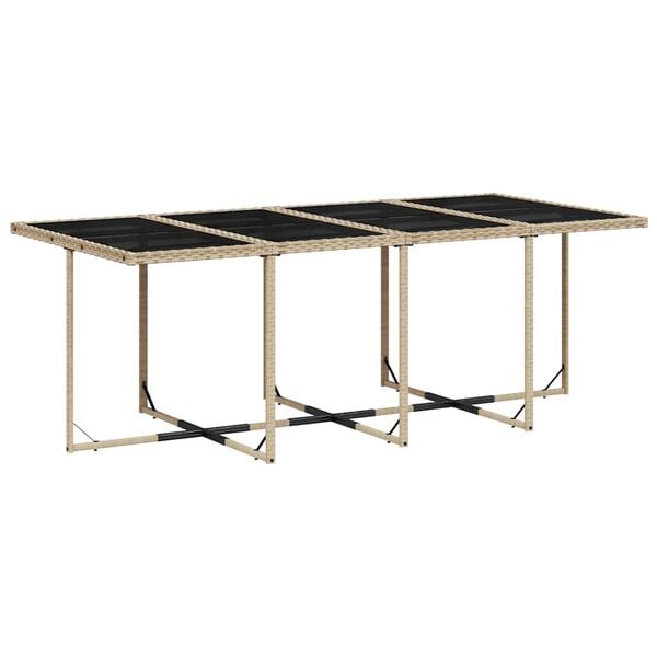 vidaXL Ensemble &agrave; manger de jardin et coussins 9 pcs m&eacute;lange beige