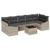 vidaXL Ensemble de Canap&eacute;s Gris clair 55 x 55 x 37 cm polyrotin