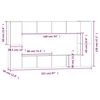 vidaXL Ensemble de meubles TV 8 pcs Blanc Bois d'ing&eacute;nierie