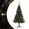 vidaXL Sapin de Noël avec 150 LED avec support Noir 150 cm PVC