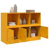vidaXL Buffet jaune moutarde 99x39x73 cm acier