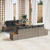 vidaXL Ensemble de canap&eacute; de jardin avec coussin 8 pcs Gris Poly rotin