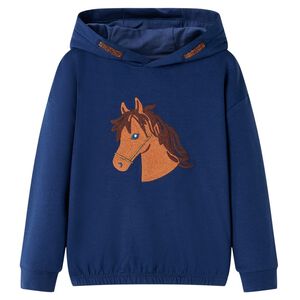 vidaXL Sweat-shirt &agrave; capuche pour enfants bleu marine 92