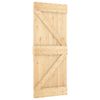 vidaXL Porte coulissante NARVIK Naturel et noir 70 x 210 cm (213,5 cm)