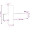 vidaXL Ensemble de meubles TV 3 pcs Sonoma gris Bois d'ing&eacute;nierie