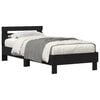 vidaXL Cadre de lit Ch&ecirc;ne noir 75 x 190 cm Bois d'ing&eacute;nierie