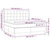 vidaXL Sommier &agrave; lattes de lit matelas et LED Bleu 160x200 cm Tissu