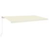 vidaXL Auvent manuel r&eacute;tractable 600x350 cm Cr&egrave;me