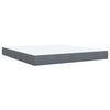 vidaXL Sommier &agrave; lattes de lit et matelas Gris fonc&eacute; 180x200cm Velours