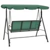 vidaXL Balancelle de jardin vert 170 cm textil&egrave;ne et acier