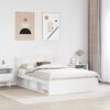 vidaXL Cadre de lit Blanc 160 x 200 cm Bois de pin massif
