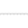 vidaXL Clôture de jardin à dessus en lance Acier (1-1,25)x13,6 m Noir