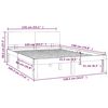 vidaXL Cadre de lit sans matelas blanc 135x190 cm