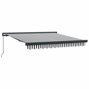 vidaXL Auvent r&eacute;tractable anthracite/blanc 3x2,5 m tissu et aluminium