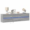vidaXL Meuble TV mural avec LED sonoma gris 180x31x45 cm