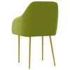 vidaXL Chaises &agrave; manger lot de 6 vert clair velours