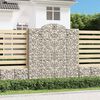 vidaXL Paniers &agrave; gabions arqu&eacute;s 18 pcs 200x50x220/240 cm Fer galvanis&eacute;