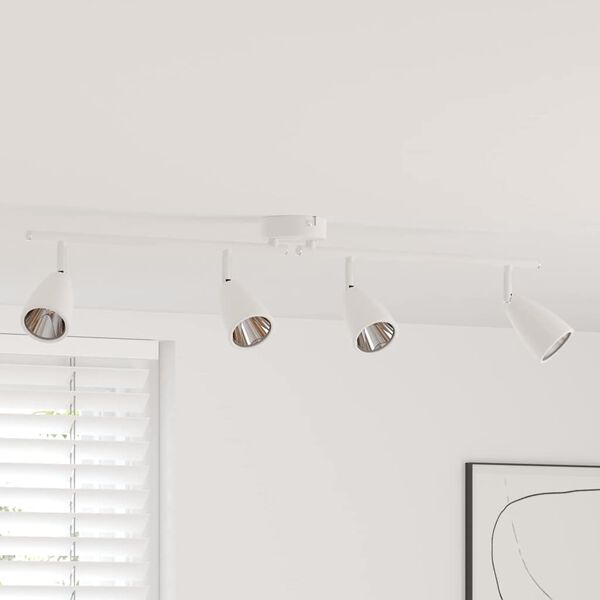 vidaXL Spot de plafond Blanc 25.5 x 8 x 16 cm M&eacute;tal