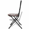 vidaXL Chaises pliables de bistro 2 pcs C&eacute;ramique Terre cuite et blanc