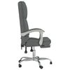 vidaXL Fauteuil de massage inclinable de bureau Gris fonc&eacute; Tissu