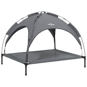 vidaXL Lit pour chien avec auvent anthracite tissu Oxford et acier