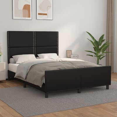 vidaXL Cadre de lit sans matelas noir 140x200 cm similicuir