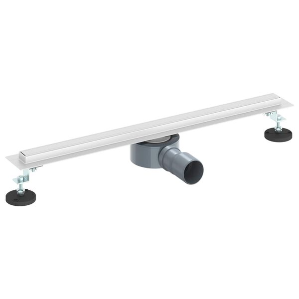 vidaXL &Eacute;vacuation de douche &agrave; 360&deg; avec mod&egrave;le slim Argent&eacute; 60 cm