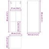 vidaXL Armoire suspendue avec stockage Gris Sonoma 30 x 29,5 x 80 cm