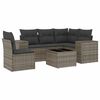 vidaXL Salon de jardin 6 pcs avec coussins gris r&eacute;sine tress&eacute;e
