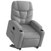 vidaXL Fauteuil inclinable &eacute;lectrique gris clair tissu