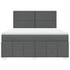 vidaXL Sommier &agrave; lattes de lit avec matelas Gris fonc&eacute; 180x200cm Tissu