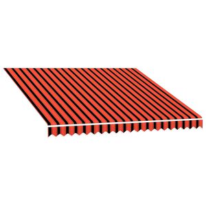 vidaXL Toile de rechange pour auvent Orange et marron 300 x 250 cm