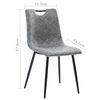vidaXL Chaises &agrave; manger lot de 2 gris fonc&eacute; similicuir