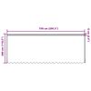vidaXL Rideau en Dentelle Floral Blanc 280 x 750 cm Polyester