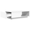 vidaXL Table basse avec tiroir Blanc 95 x 55 x 31 cm Bois d'ing&eacute;nierie