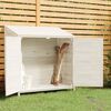 vidaXL Remise de jardin Blanc 102x52x112 cm Bois de sapin solide