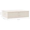 vidaXL Boîte de rangement Tissu 70x40x18 cm Crème