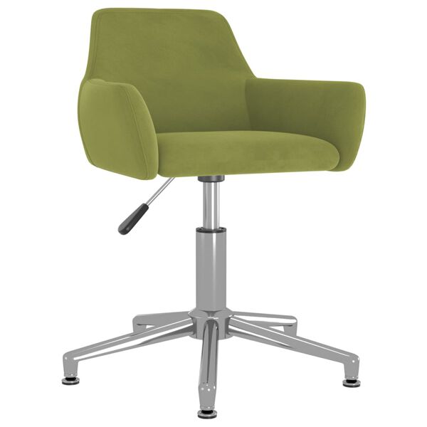 vidaXL Chaises pivotantes &agrave; manger lot de 2 vert clair velours