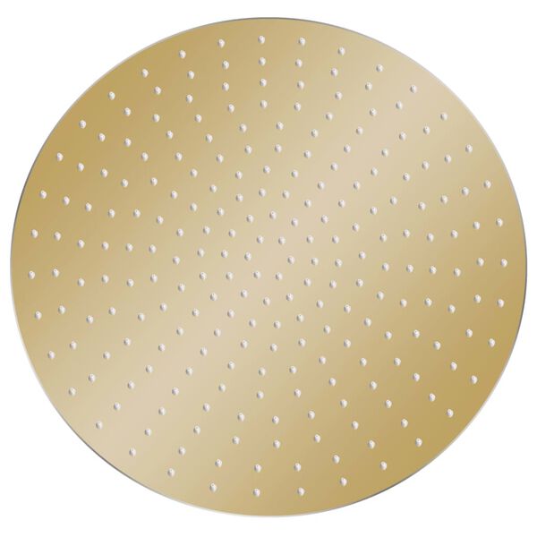vidaXL Pomme de douche pluie Acier inoxydable 50 cm Ronde Dor&eacute;