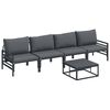 vidaXL Ensemble de canap&eacute; de jardin 5 pc Noir Acier