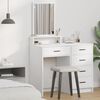 vidaXL Table de Toilette Blanc 50 x 41 x 140 cm Bois d'ing&eacute;nierie